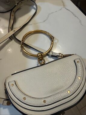 CHLOE bracelet Nile Cream Leather Bag